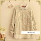 Cable Knit Panel Sweater