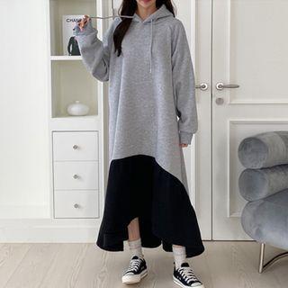 Two Tone Mermaid Hoodie Dress