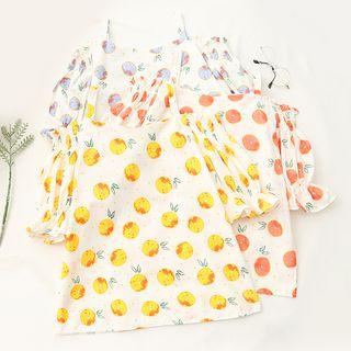 Strappy Off-shoulder Printed Top