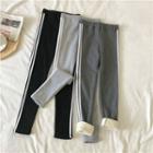 Fleece-lined Contrast Stripe Sweatpants