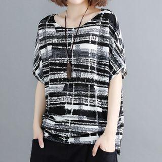 Short-sleeve Printed T-shirt Black - One Size
