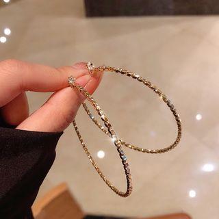 Alloy Hoop Earring 1 Pair - Earring - Gold - One Size