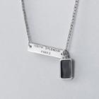925 Sterling Silver Tag Pendant Necklace S925 Silver - Necklace - One Size