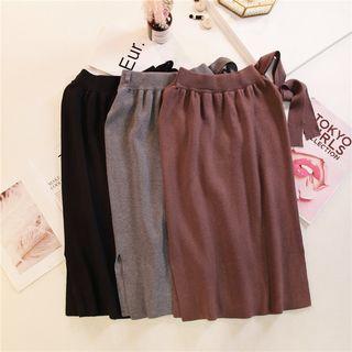 Tie-waist Knit Skirt