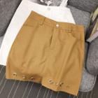 Grommet A-line Skirt
