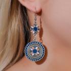 Flower Drop Earring 1 Pair - 01-0759 - As Shown In Figure - One Size