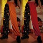 Halloween Pumpkin Print Pants