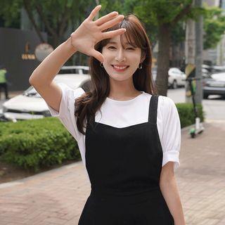 Basic Puff-sleeve T-shirt