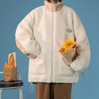 Applique Two Tone Fleece Jacket