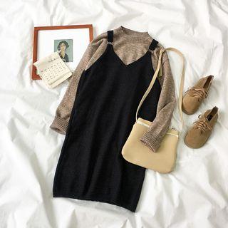 Melange Sweater / Knit Jumper Dress