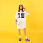 Lettering M Lange Cotton T-shirt Dress