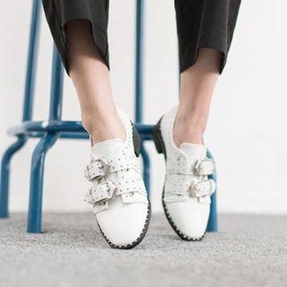 Studded-detail Buckled Loafers