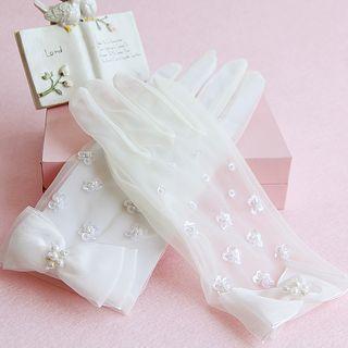 Sequined Wedding Gloves