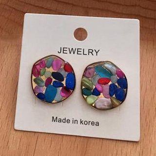 Colorful Ear Stud / Clip-on Earring