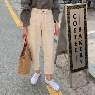 Pocket-detail Cotton / Denim Baggy Pants