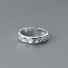 Bead Open Ring 1pc - Silver - One Size