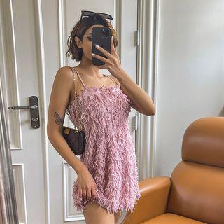Strappy Fringed Minidress