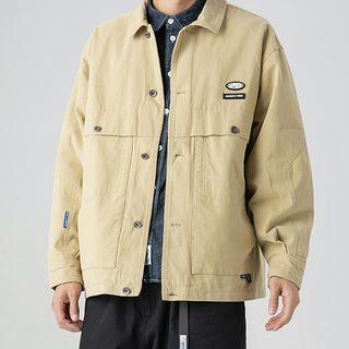 Logo Embroidered Shirt Jacket