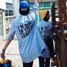 Seersucker Lettering Long Shirt