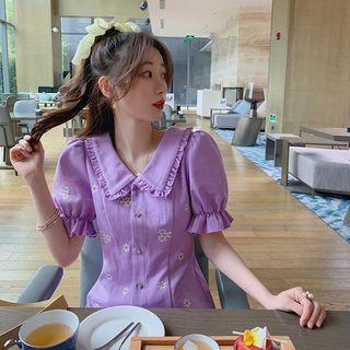 Floral Embroidered Mini A-line Dress / Jumper Shorts / Jumper Pants