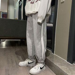 Zip-side Crop Sweatpants