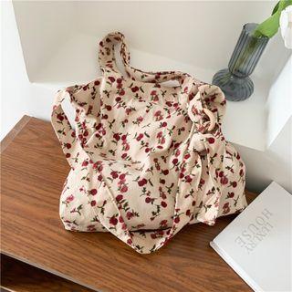 Floral Crossbody Tote Bag