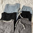 Short-sleeve Melange T-shirt / Shorts