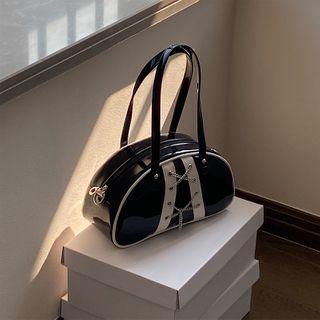 Lace-up Shoulder Bag Black - One Size