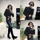 Dotted Cropped Sweater One Size