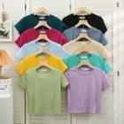Short-sleeve Crop T-shirt In 11 Colors