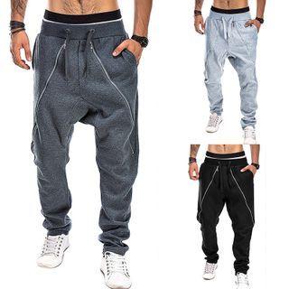 Zip-front Sweatpants