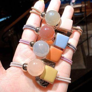 Bead & Square Hair Tie