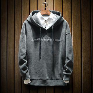 Letter Velvet Long-sleeve Hoodie