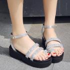 Glittered Toe Loop Sandals
