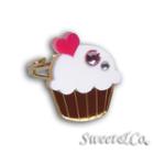 Mini White Cupcake Crystal Gold Ring (s) Gold - One Size