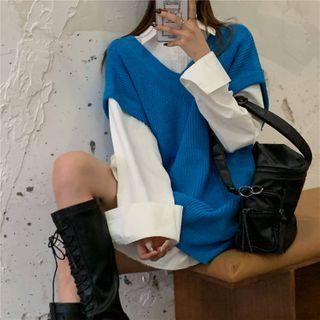 Lace-up Back Knit Vest