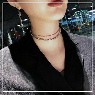 Double Layered Choker As Shown In Figure - One Size