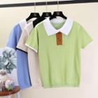 Polo Collar Short-sleeve Knit Top / Polo Collar Short-sleeve Knit Dress