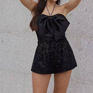 Halter Sequin Romper