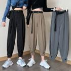 High-waist Pants + Belt