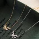 Butterfly Sterling Silver Pendant Necklace