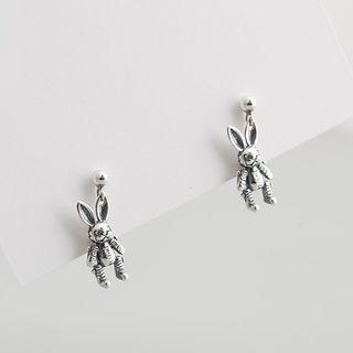 925 Sterling Silver Rabbit Dangle Earring 1 Pair - S925 Silver - One Size