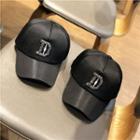 Rhinestone D Baseball Cap Black - One Size