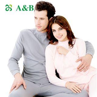 Couple Matching Set: Mock Neck Long-sleeve T-shirt + Leggings