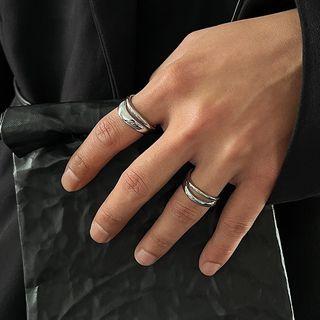 Irregular Layered Stainless Steel Ring