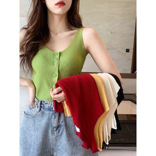 Button-down Summer-knit Vest