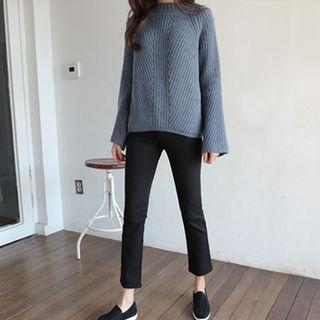 Brushed Fleece Lined Straight-cut Pants