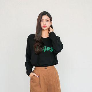 Ragan-sleeve Enjoy Printed T-shirt