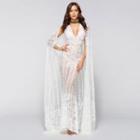 Lace Sleeveless Maxi Dress / Lace Cape