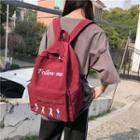 Embroidered Letters Backpack